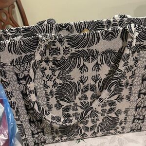 Elegant Black and White Tote Bag